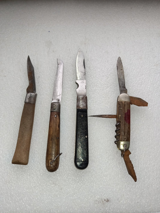 4 coltellini vintage da restaurare