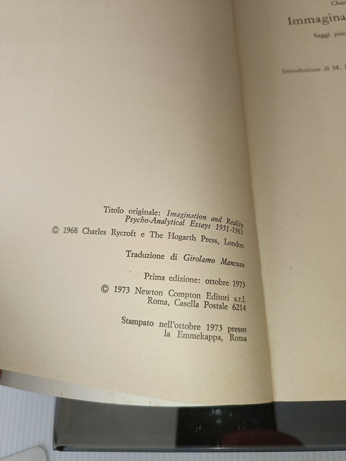 Immaginazione e Realtà Rycroft Edito nel 1973 da Newton Compton Italiana