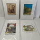 4 Targhe In Plastica Flessibile Su Cartoncino Vintage