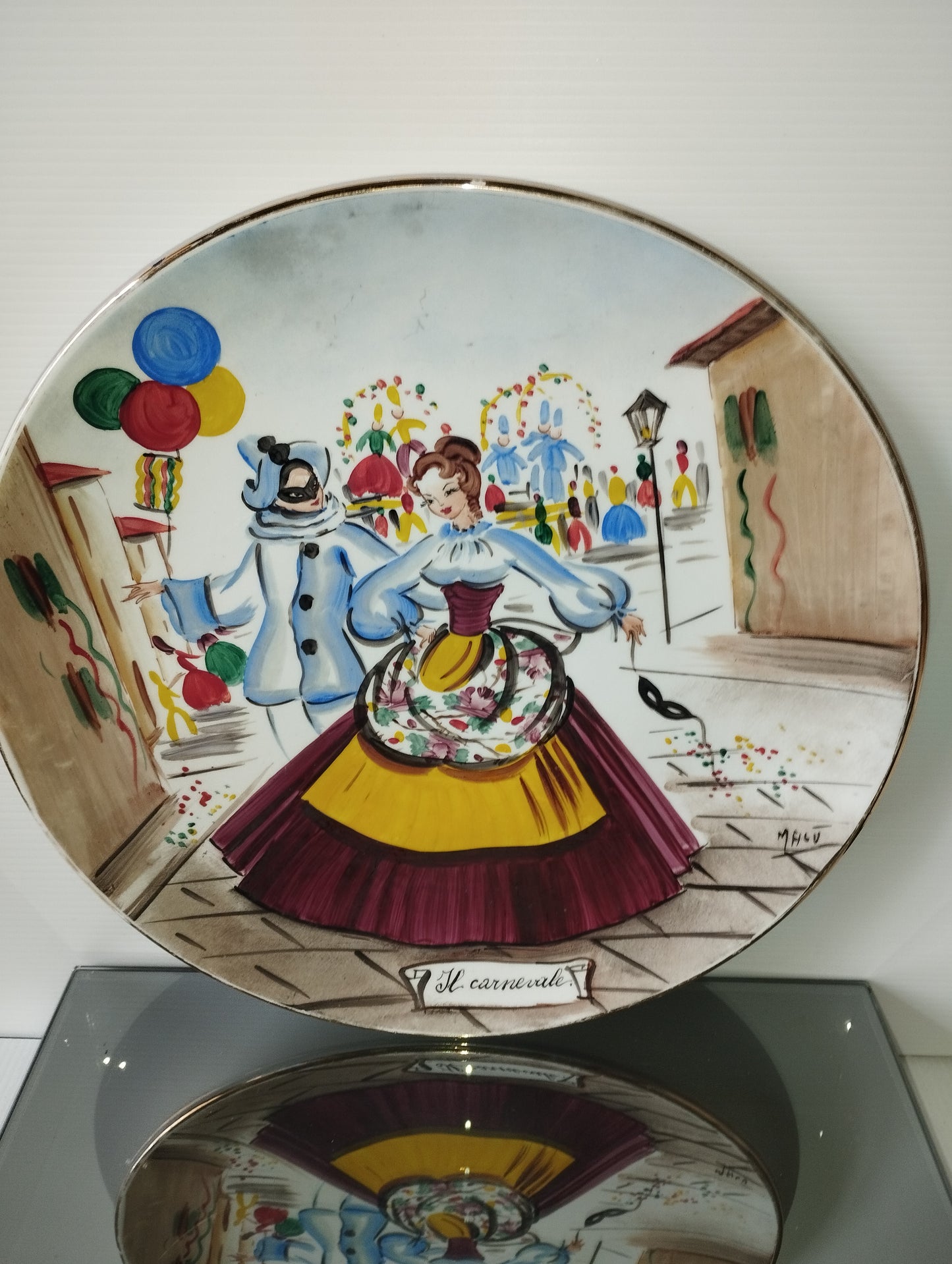 Piatto Il Carnevale In Ceramica Franco Bozzola
Vintage