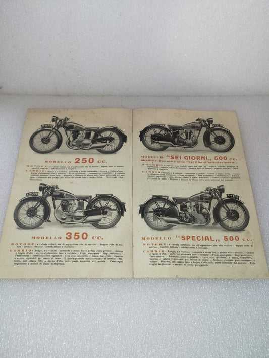 Depliant pubblicitario Moto Rudge 1933 originale