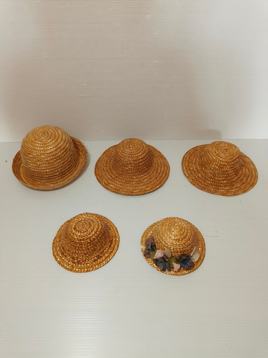 Cappelli in paglia per bambole vintage, LEGGI
