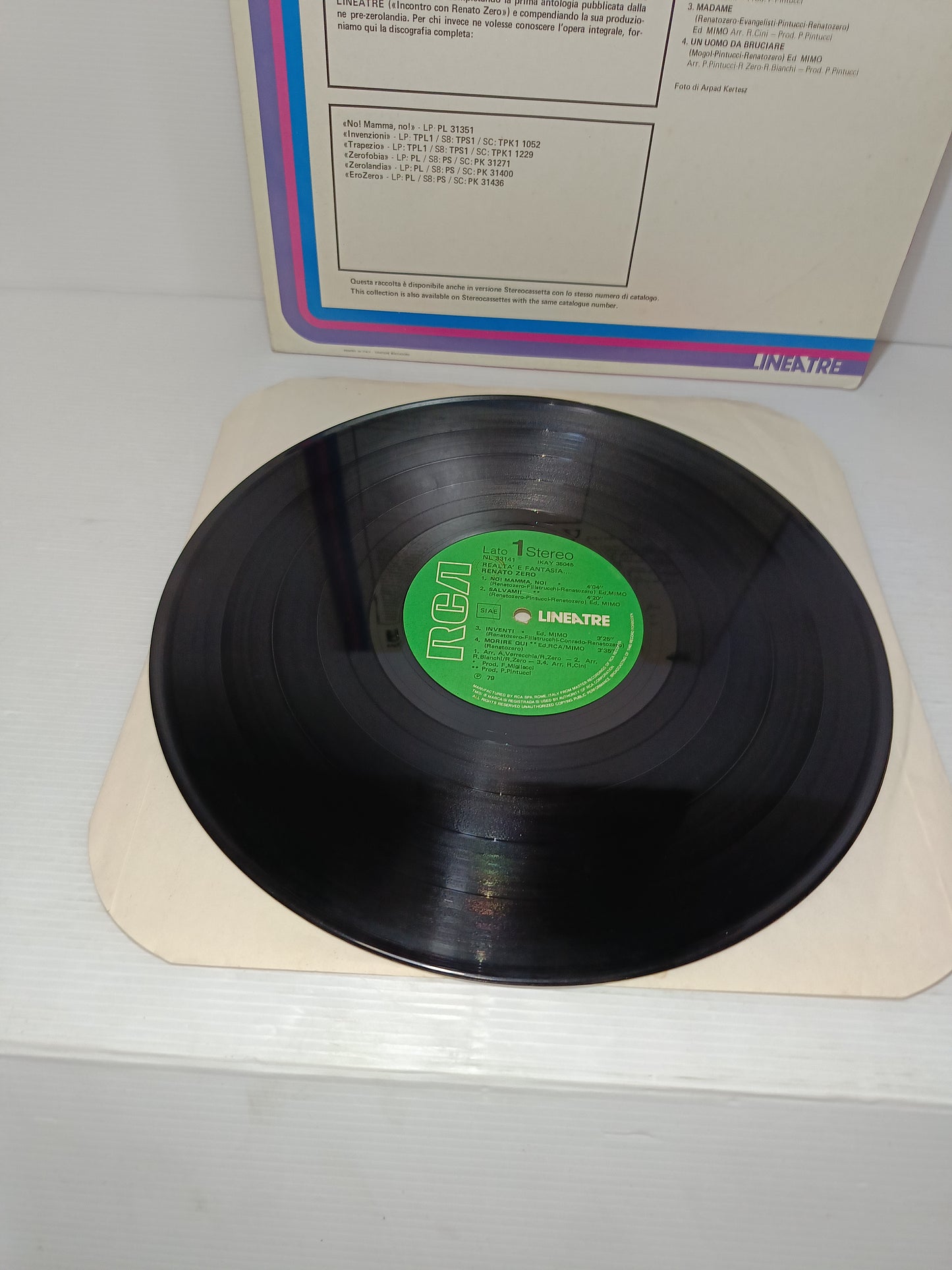Realtà E Fantasia Renato Zero LP 33 Giri
Edito nel 1979 da  RCA cod.NL 33141