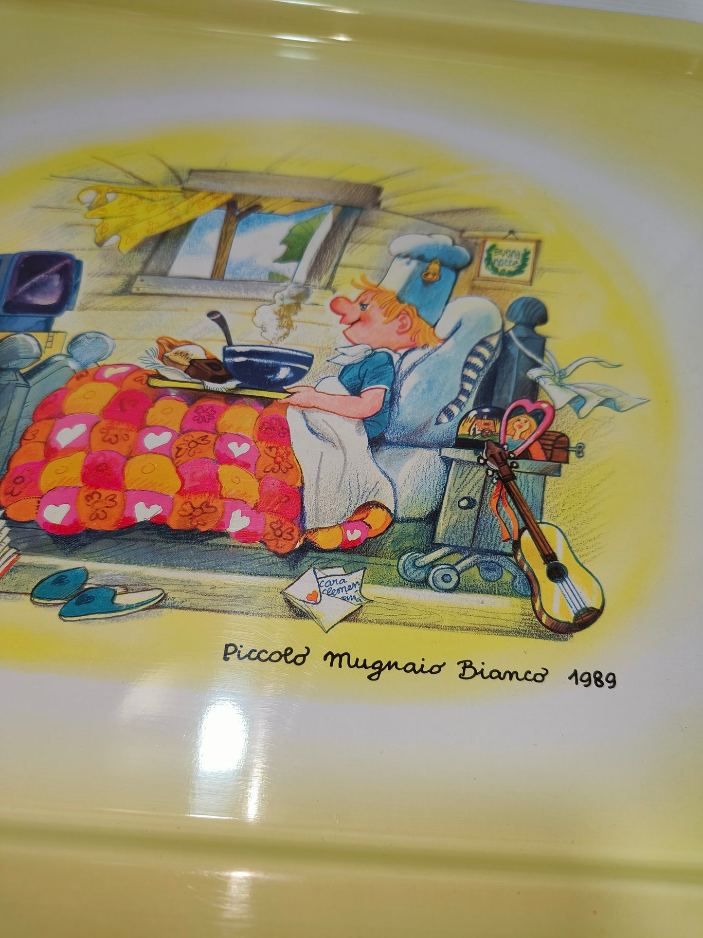 Vassoio Mulino Bianco Piccolo Mugnaio, anni 80 LEGGI