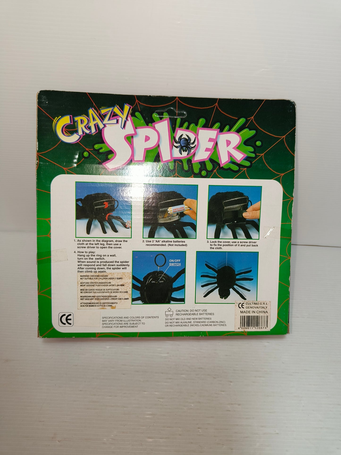 Crazy Spider Halloween Trasmettitore del suono vintage