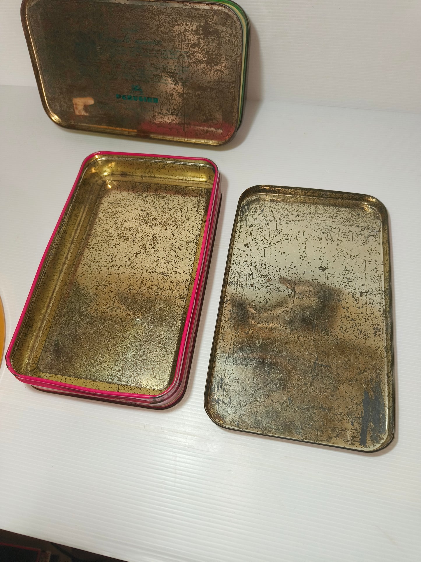 Scatole latta vintage soggetto fiori