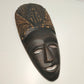 Maschera tribale africana vintage in legno, LEGGI