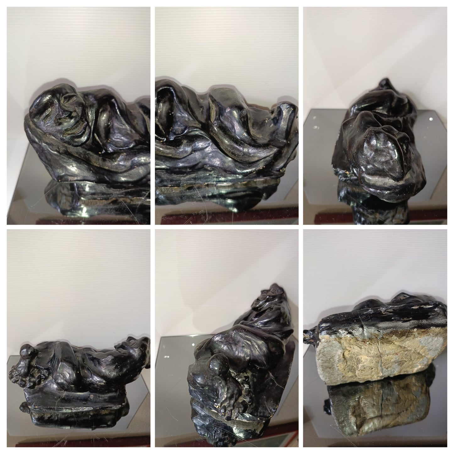 Scultura Personaggio Sdraiato Vintage