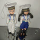 2 Bamboline Marina Militare Souvenir Vintage