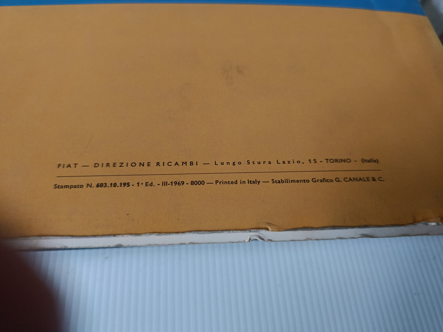 Fiat 128 Catalogo Parti Di Ricambio Carrozzeria 1° Ediz.1969