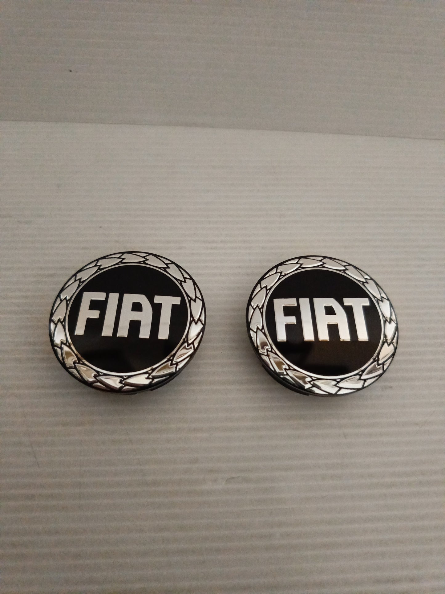 Fiat 2 Tappi Coprimozzo In Plastica