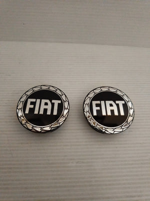 Fiat 2 Tappi Coprimozzo In Plastica