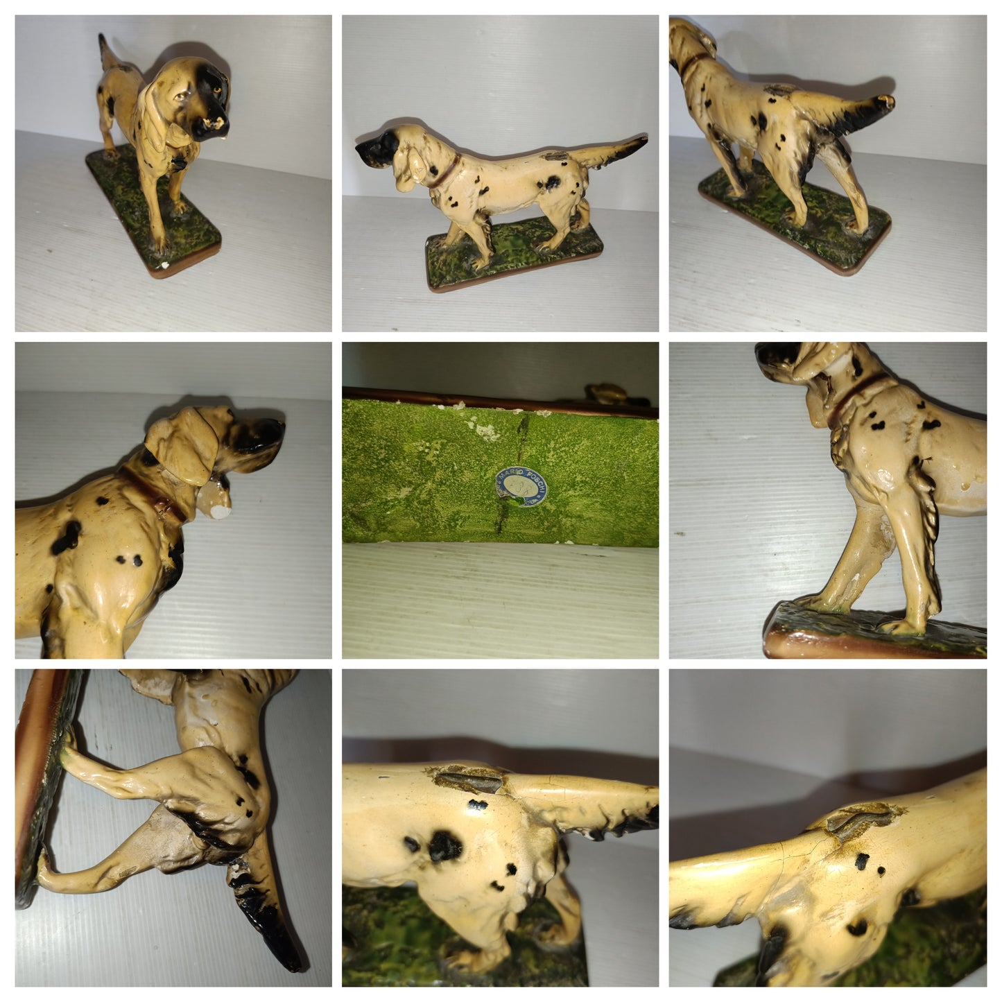 Scultura Di Cane Mario Foschi Vintage