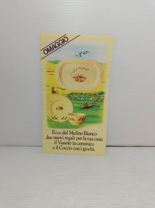 Depliant pubblicitario raccolta punti Mulino Bianco, anni 80