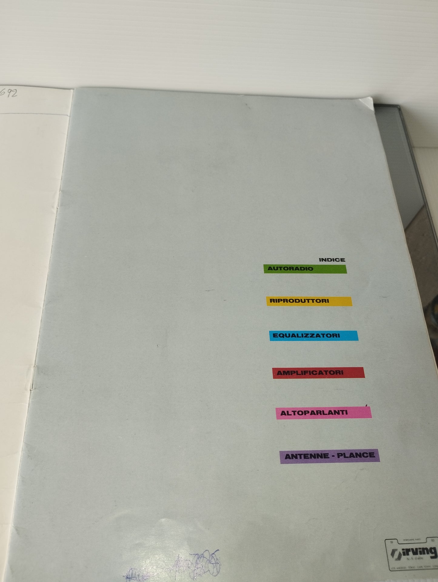 Catalogo Irving Hi Fi D'Elite Anni 80