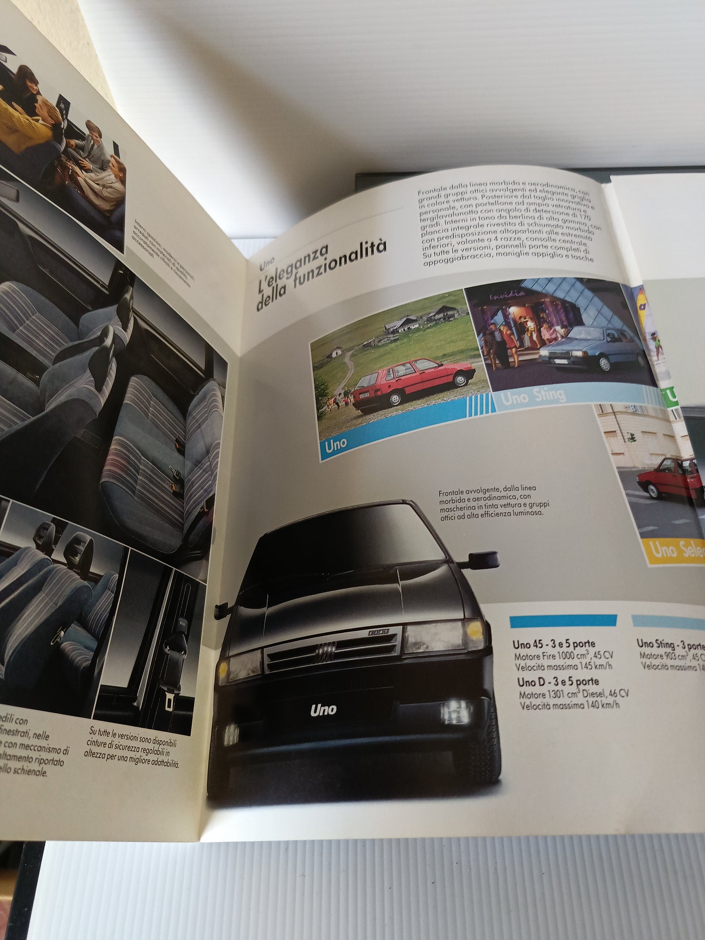 Fiat Uno Depliant pieghevole Pubblicitario Vintage