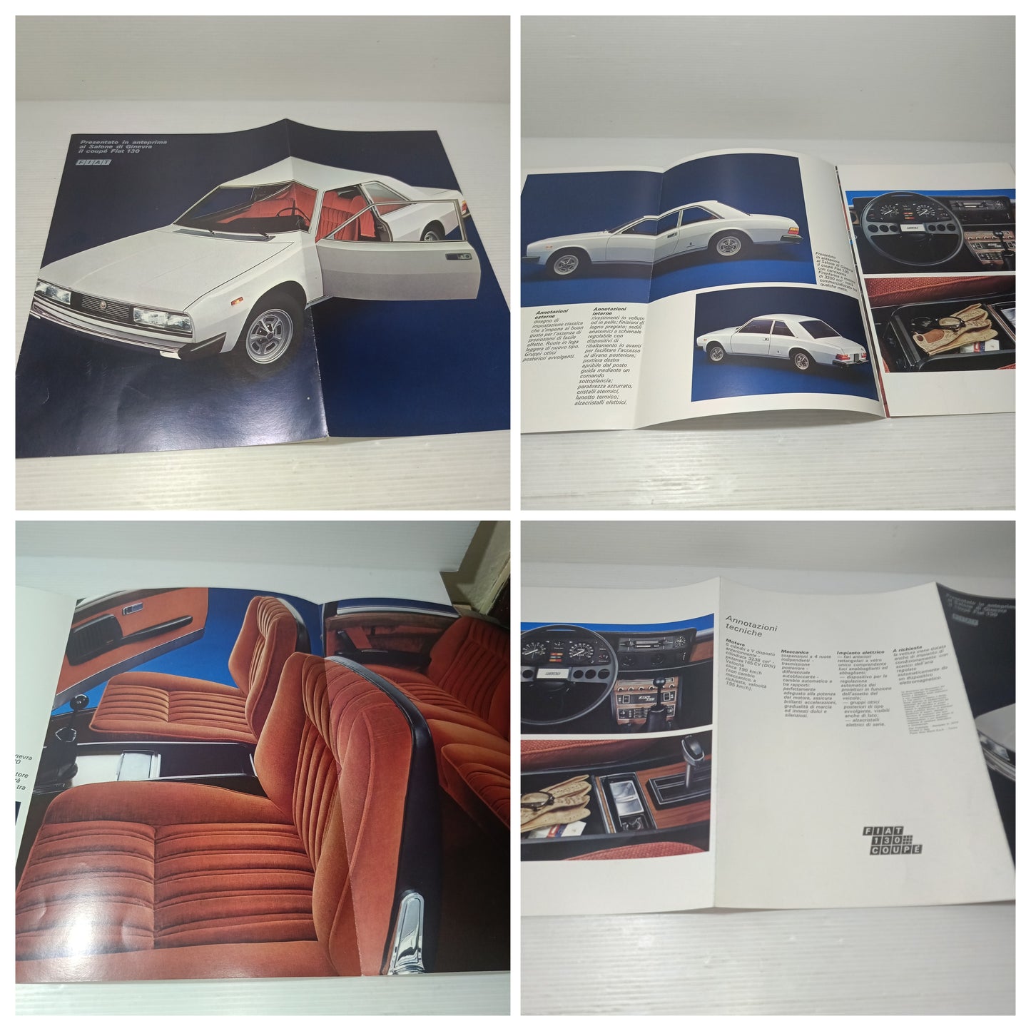 Fiat 130 Coupé Depliant Pubblicitario Pieghevole

Anni 70