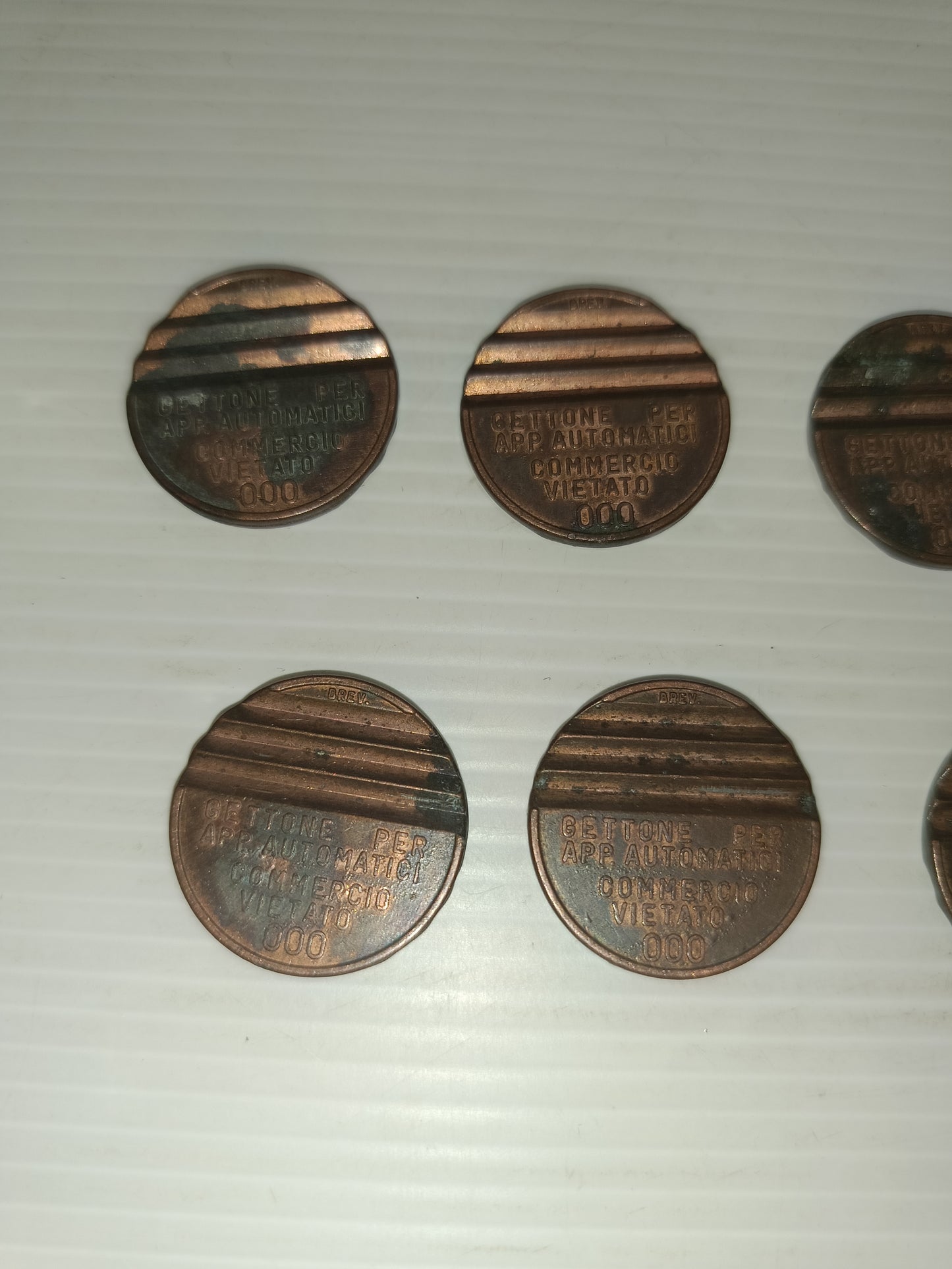 7 Gettoni Per Distributori Automatici Vintage
