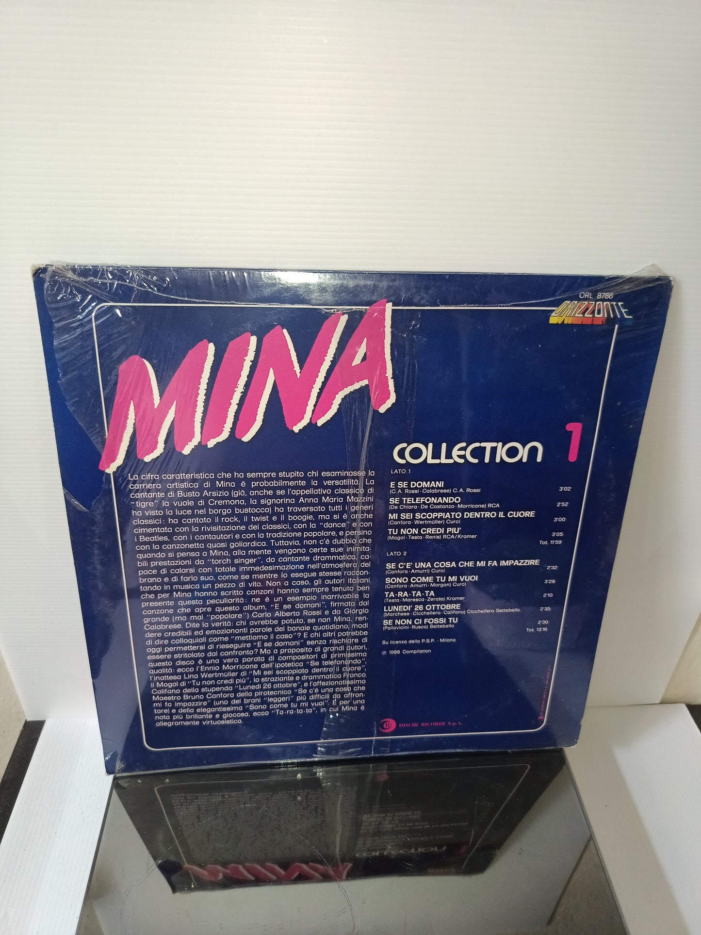 Mina Collection 1 LP 33 Giri

Edito nel 1986 Dischi Ricordi Cod.ORL 8786
