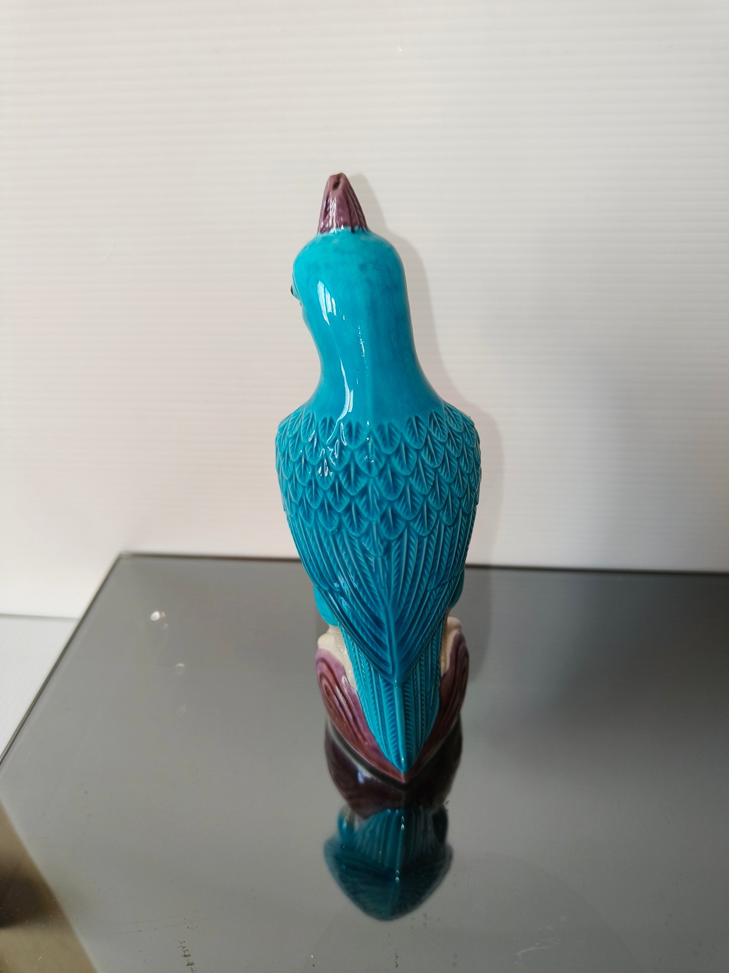 Pappagallo in porcellana smaltata d'epoca, LEGGI