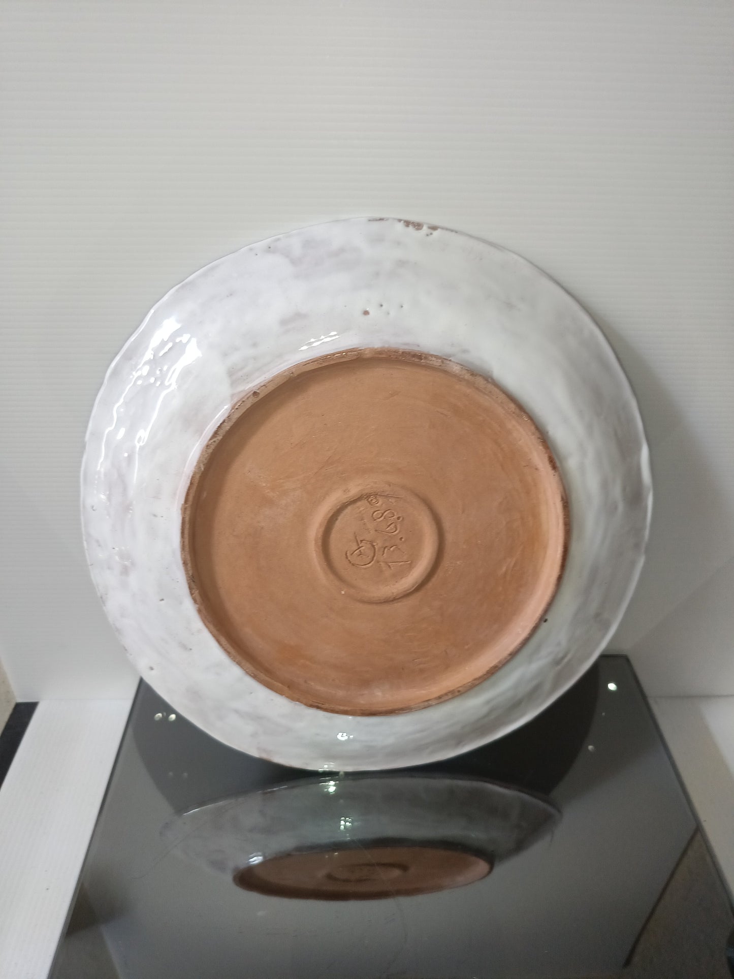 Piatto In Ceramica Smaltata Vintage.