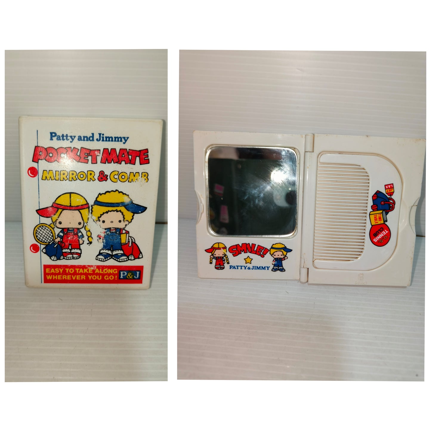 Set specchio e pettine Patty and Jimmy, Sanrio anni 70 LEGGI