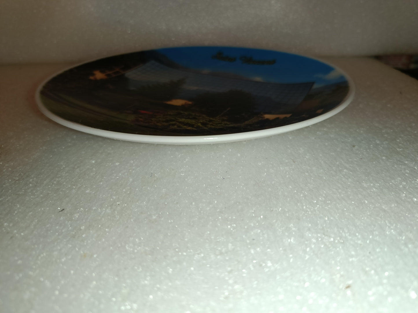 Piatto Souvenir Saint Vincent In Ceramica Vintage