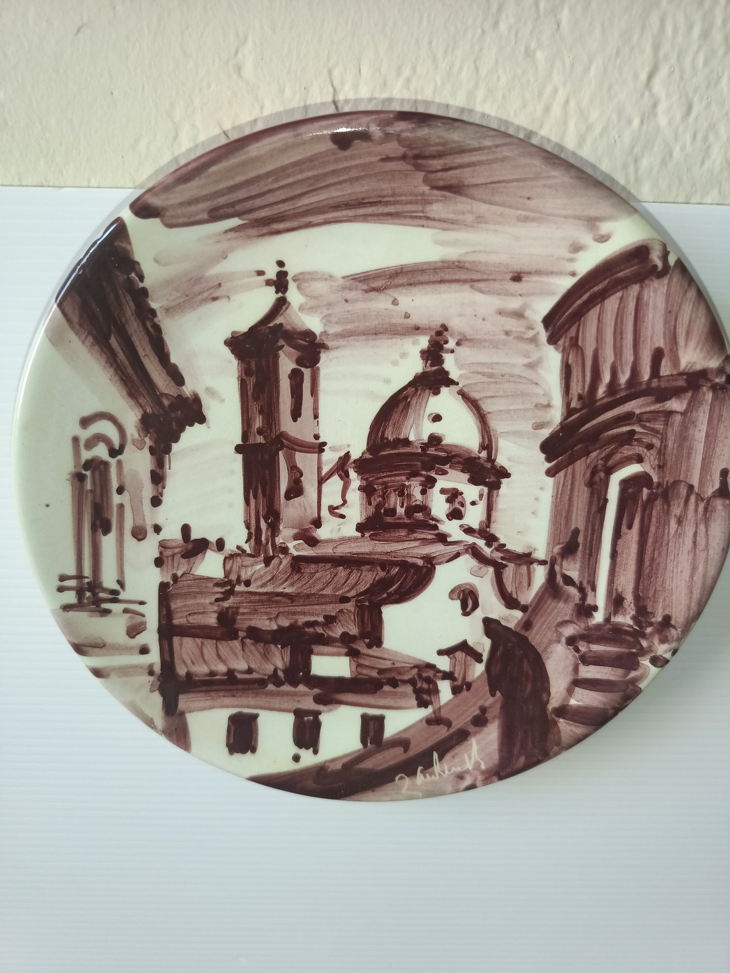 Albisola Piatto In Ceramica Vintage