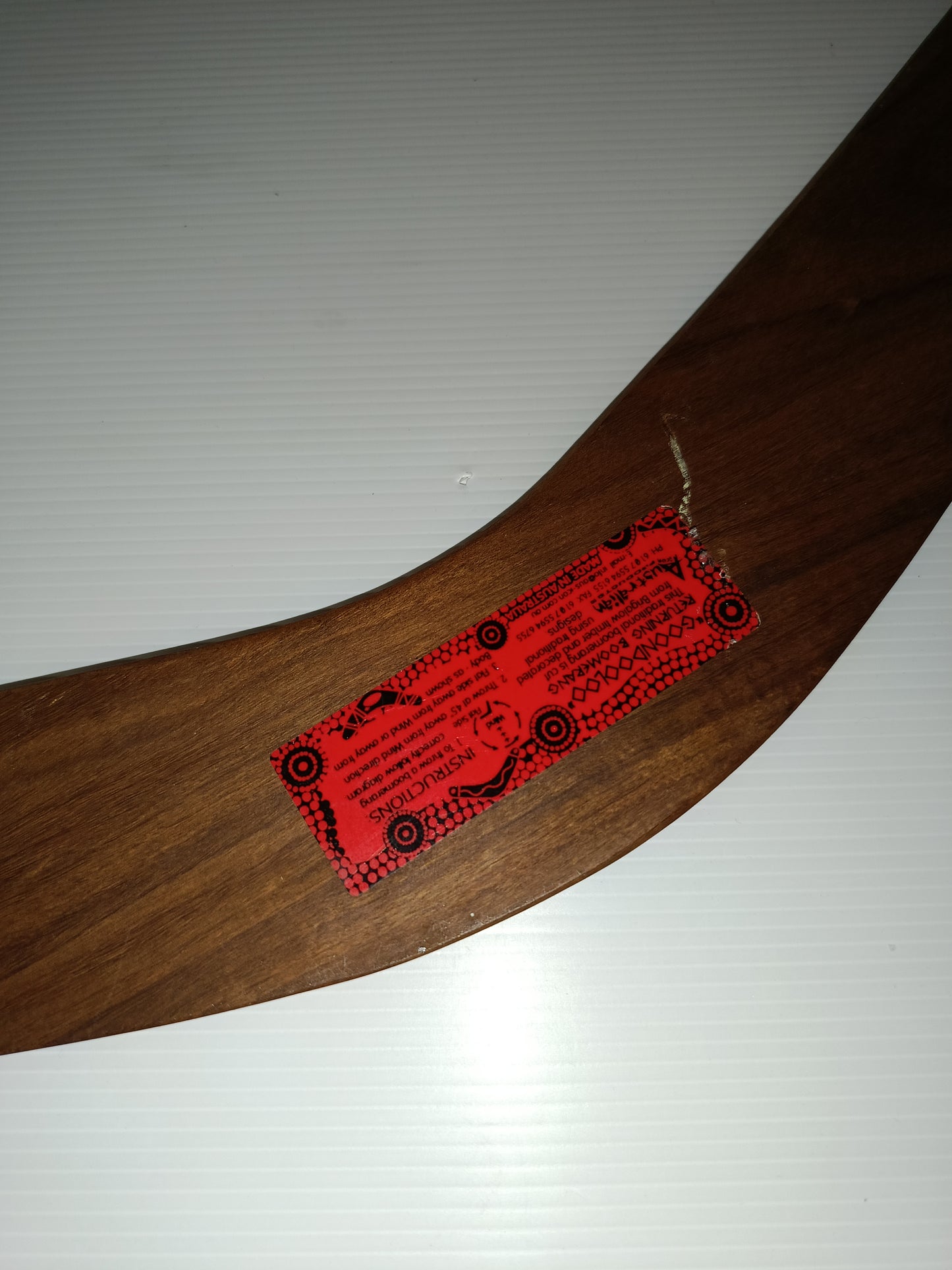 Boomerang Goondooloo decorato In Legno
Made in Australia