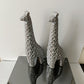 Due Giraffe In Coccio Argentato