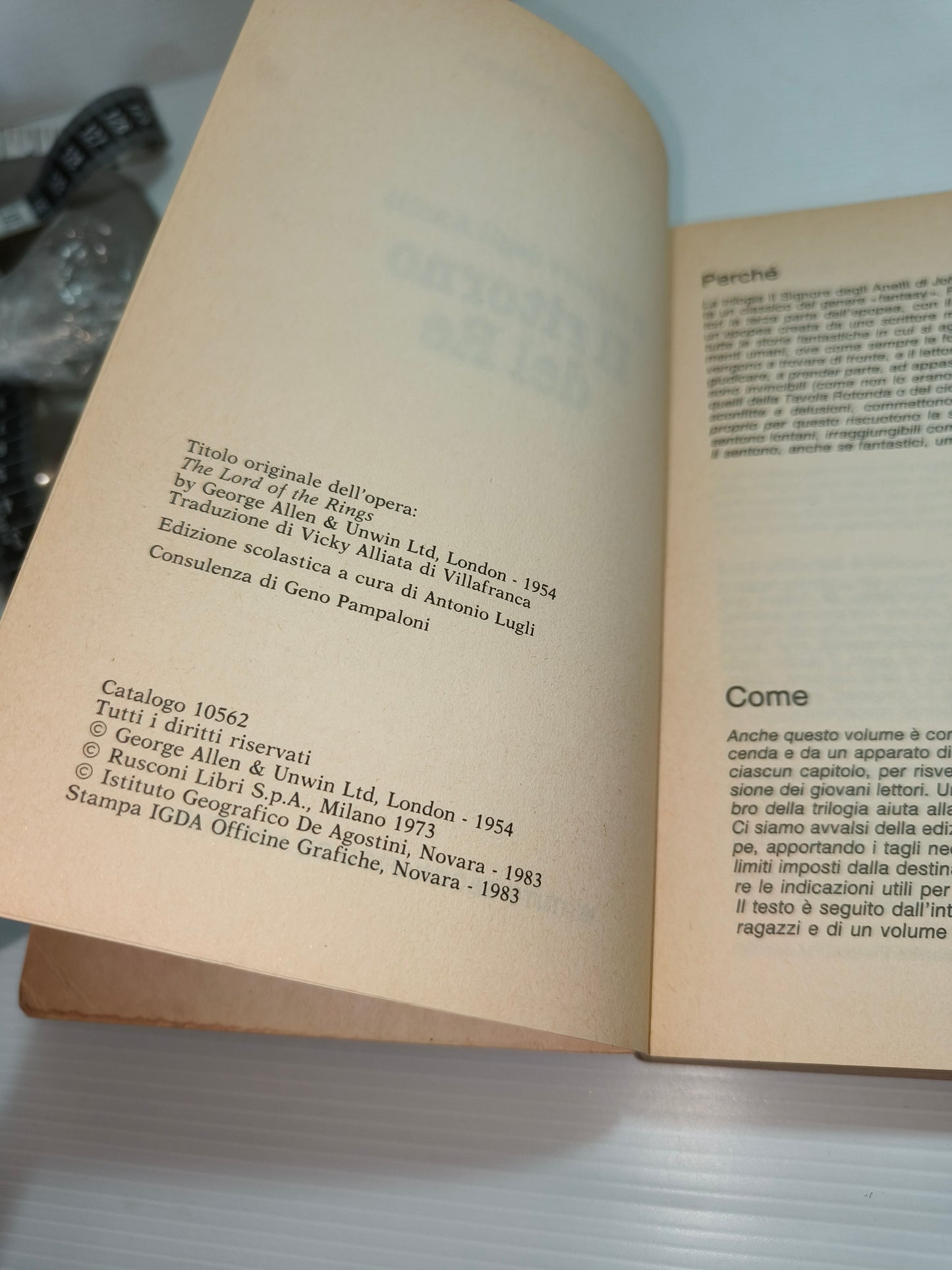 Libro Il Signore Degli Anelli Il Ritorno Del Re, 1983 LEGGI