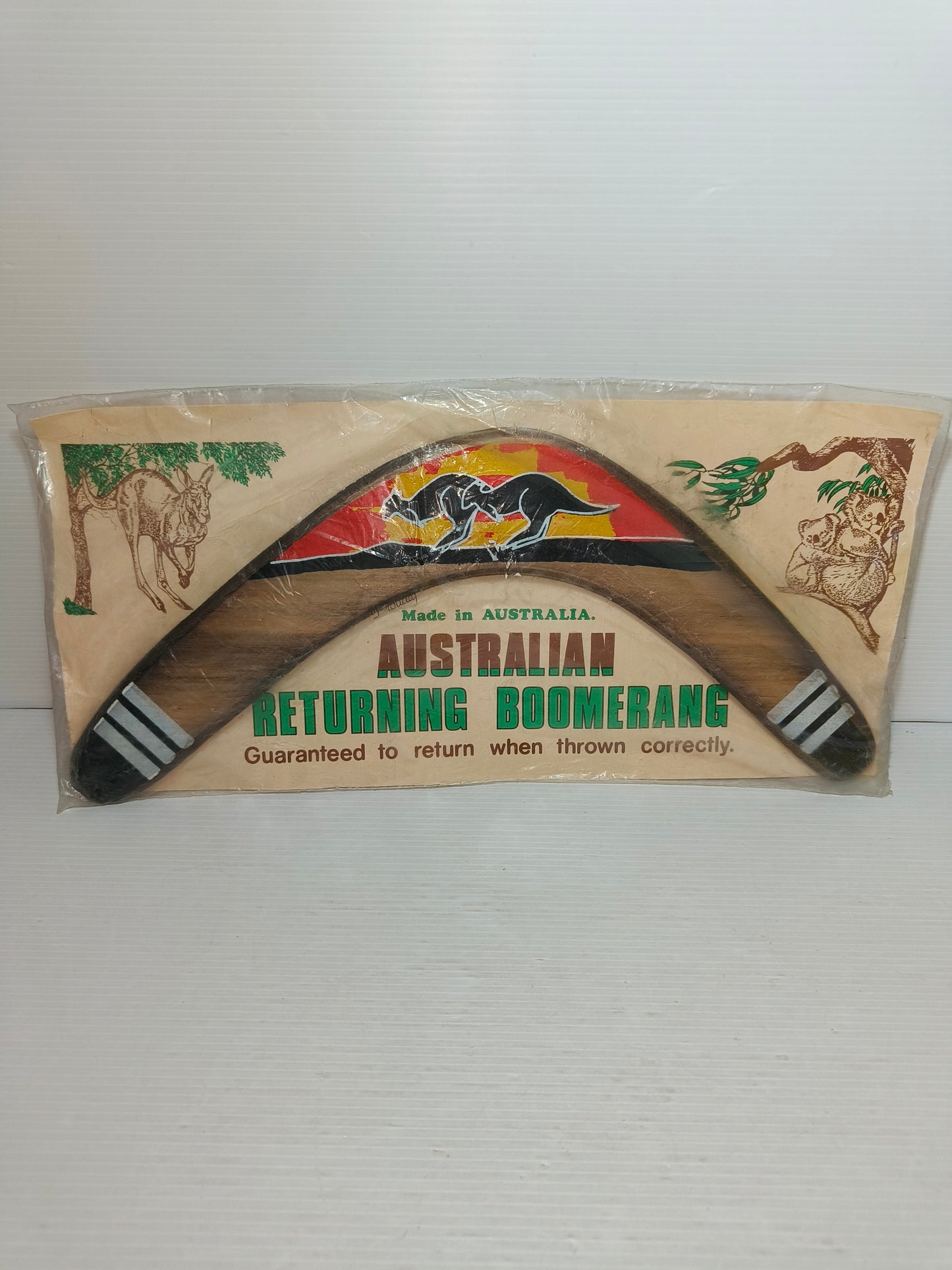 Souvenir Boomerang Australia Dipinto A Mano Vintage