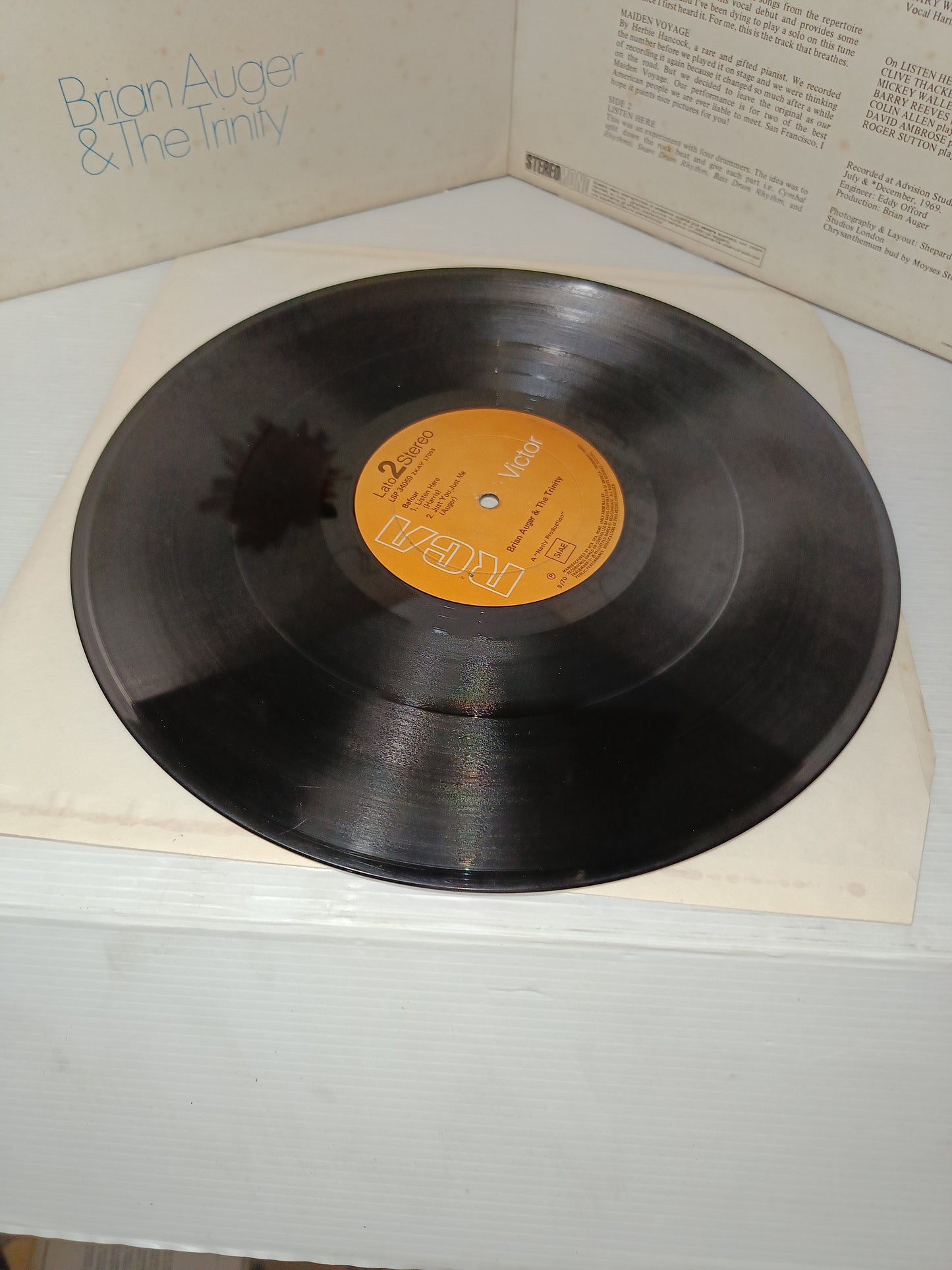 Befour Brian Auger & The Trinity LP 33 giri
Edito nel 1970 da RCA Cod.LSP 34059
Prima Edizione