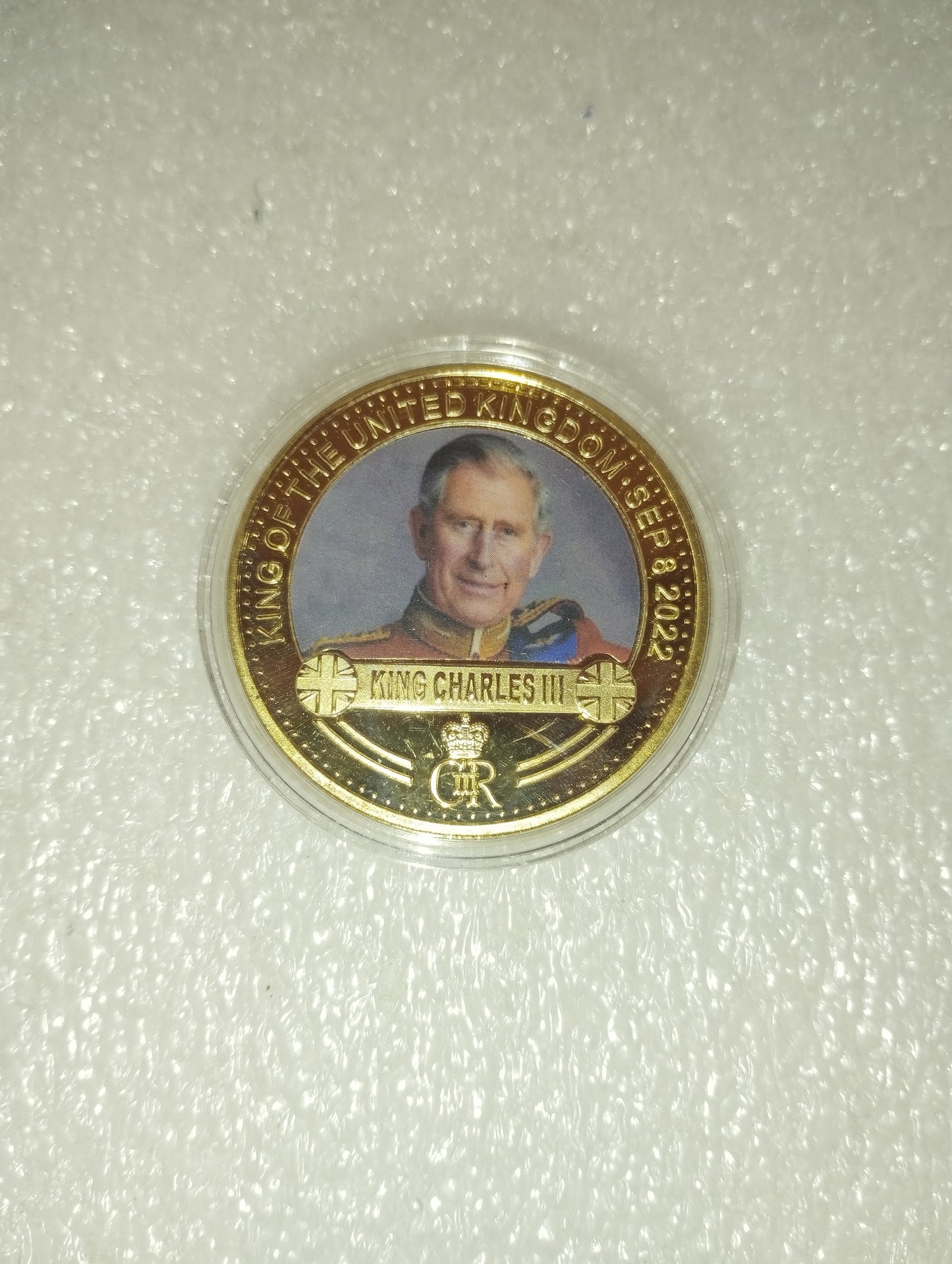 Moneta Regno Unito Re Carlo III placcata Oro 24 Kt
Commemorativa 8 settembre 2022