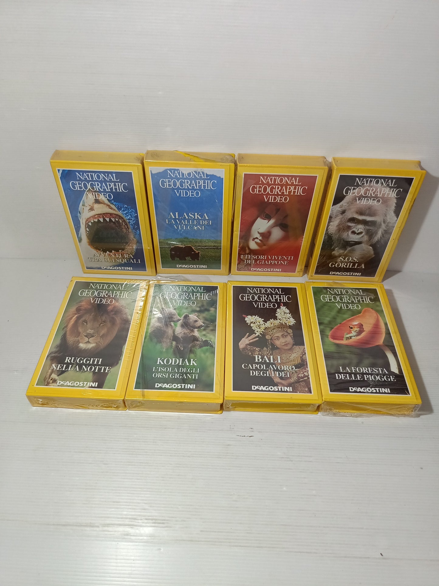 8 VHS National Geographic video De Agostini anni 90
