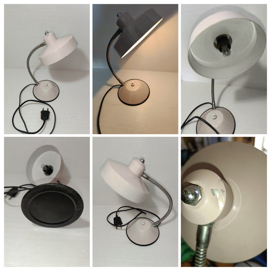 Lampada Da Tavolo In Metallo Vintage