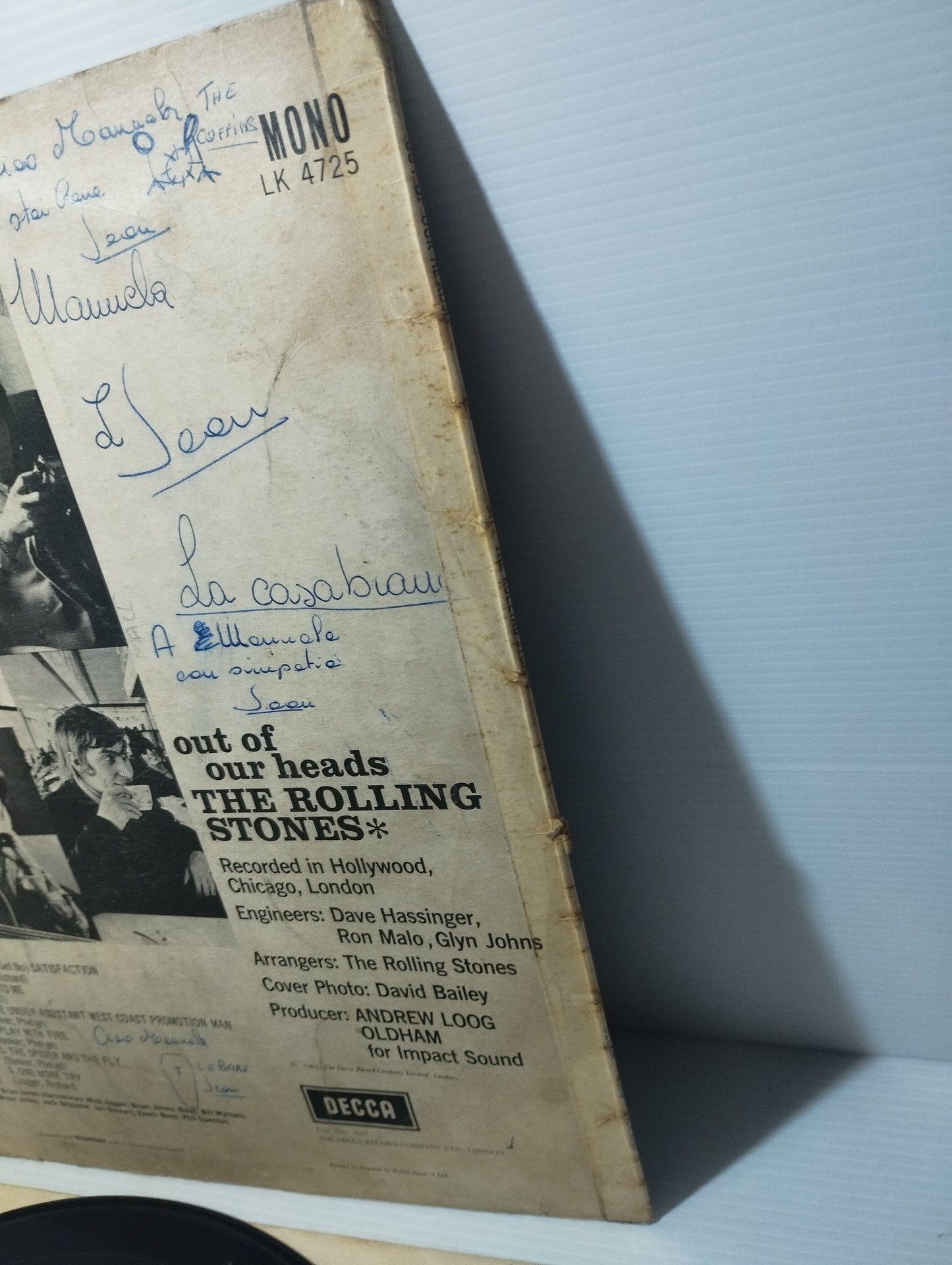 Out Of Our Heads The Rolling Stones Lp Edito nel 1965 da Decca
Mono Cod.LK 4725