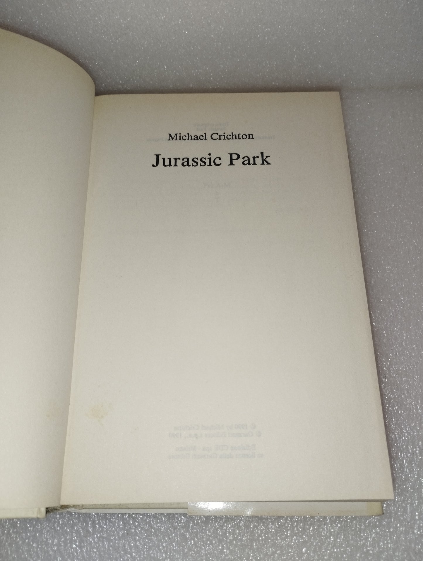 Jurassic Park Michael Crichton
Edizione CDE 1993