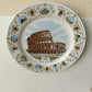Piatto Roma il Colosseo Souvenir Vintage in porcellana