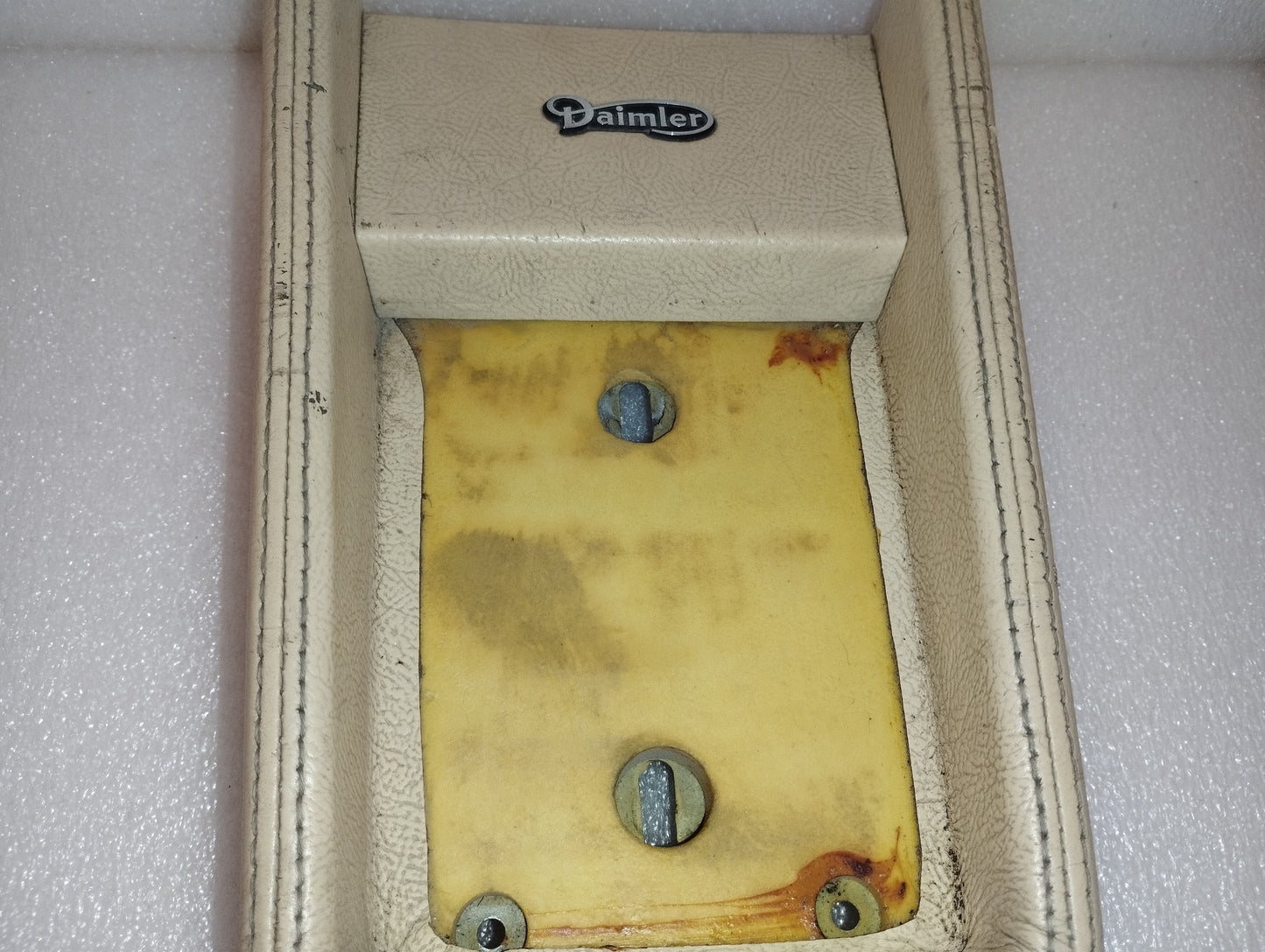 Daimler Vassoio/Interni Autovettura Rivestito In Pelle Vintage