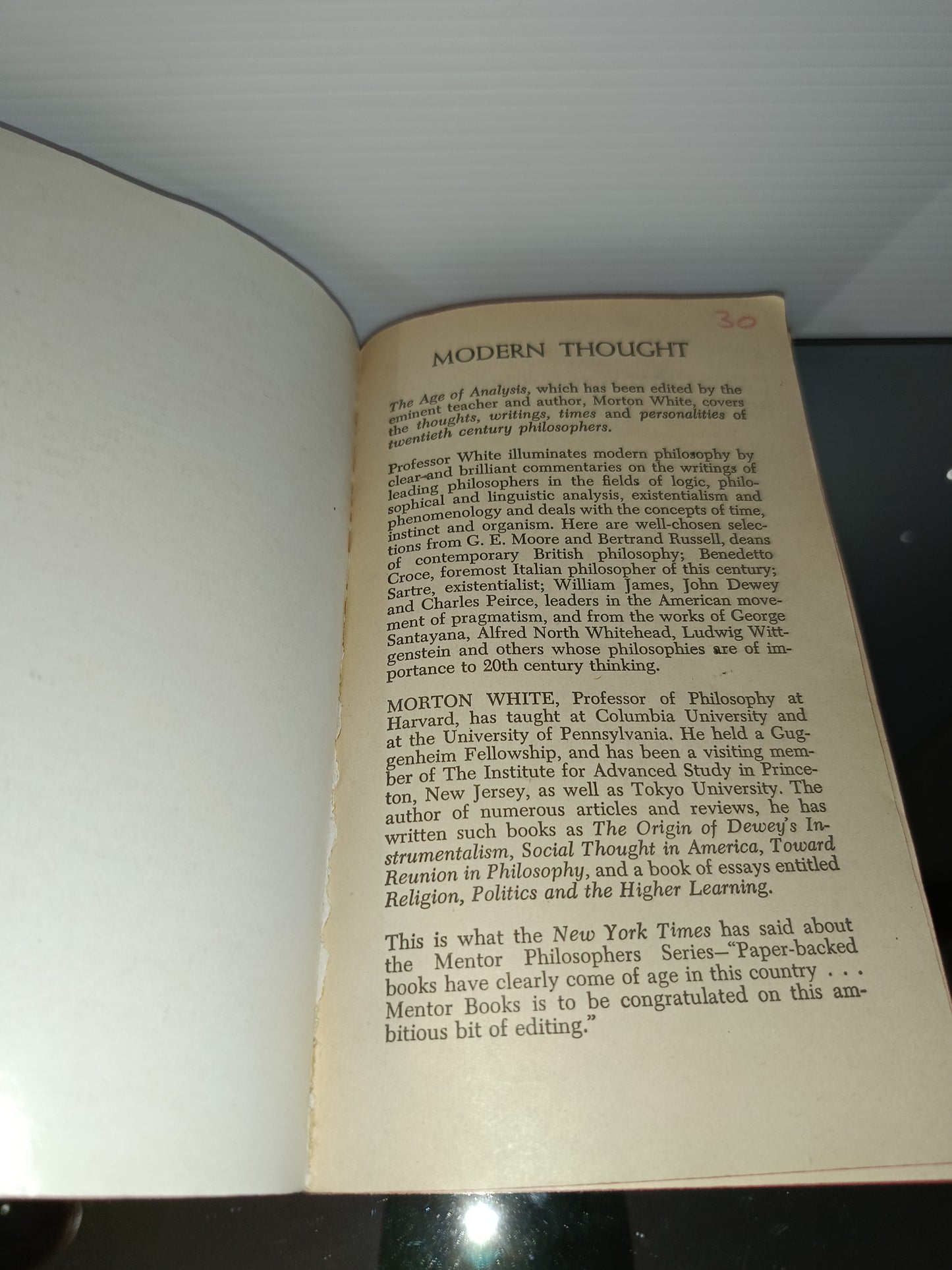 The Age Of Analysis Morton White 
20th Century Philosophers
