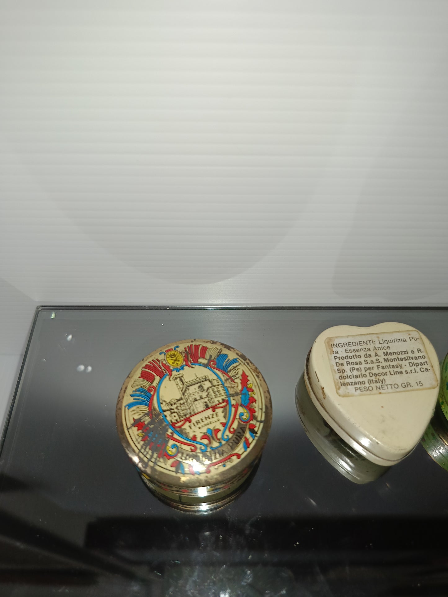 4 Scatolina Caramelle In Latta Vintage