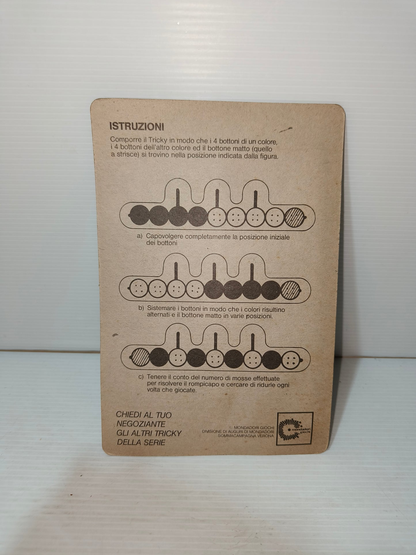 Gioco Tricky The Button Jeans, Mondadori Giochi anni 80