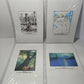 4 Targhe In Plastica Flessibile Su Cartoncino Vintage