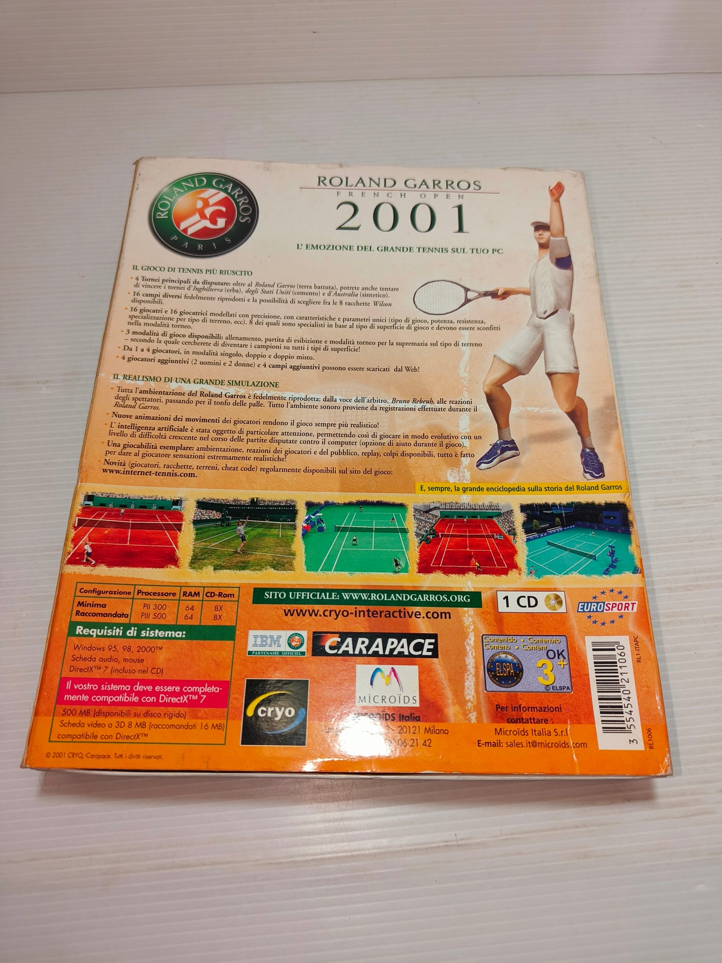 Gioco PC Roland Garros 2001