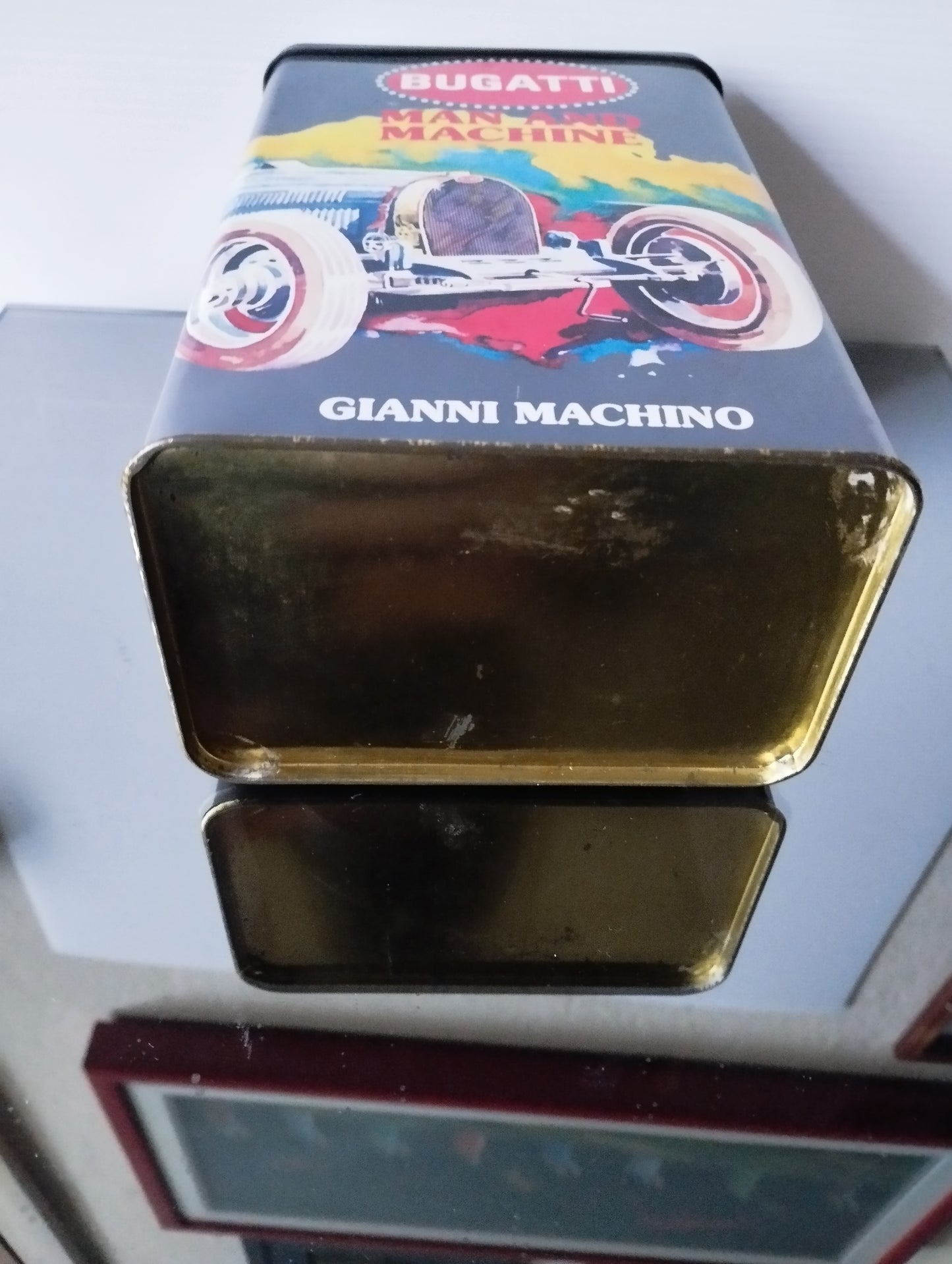 Scatola In Latta Bugatti Man And Machine Gianni Machino Vintage
