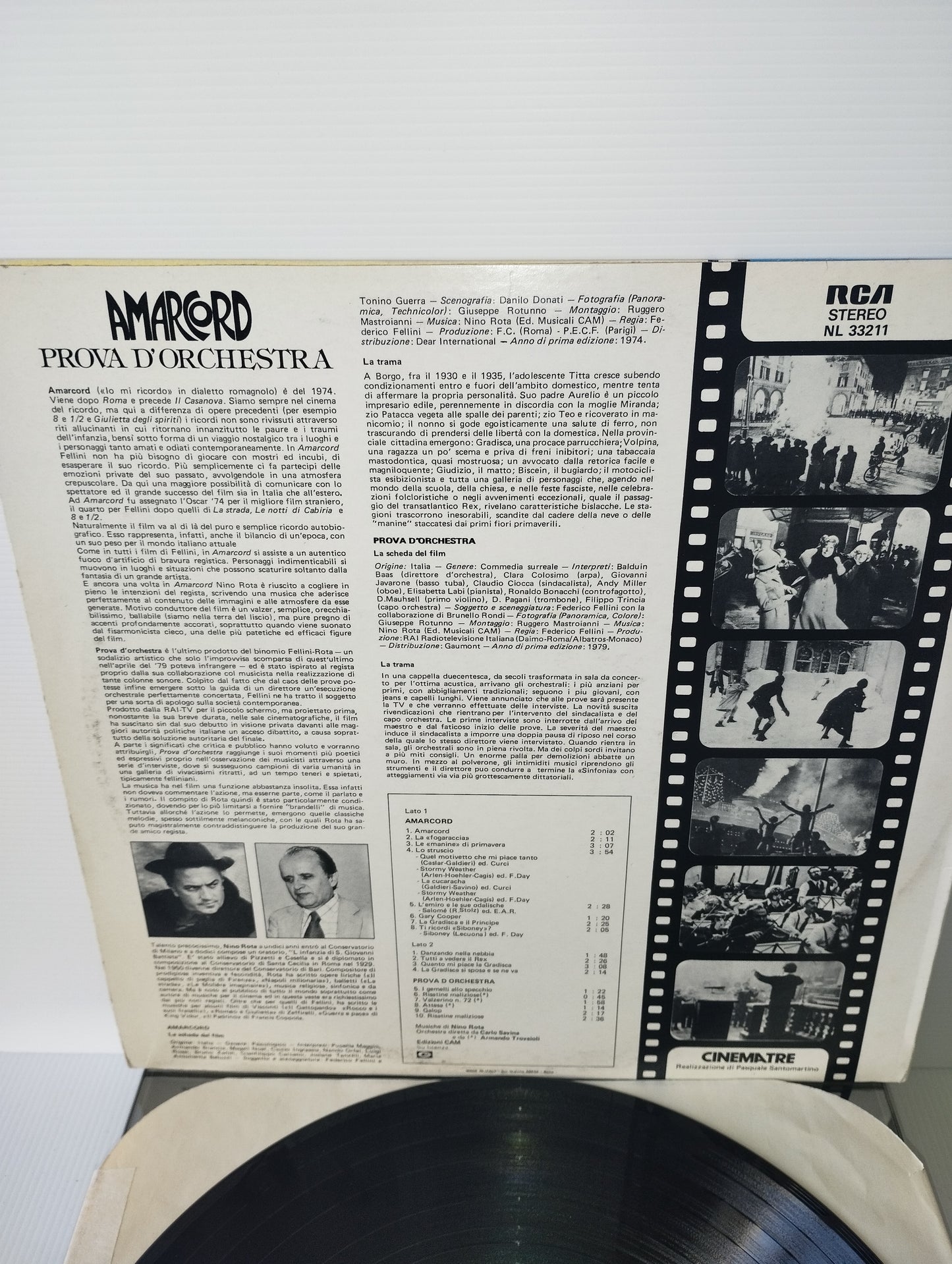 Amarcord Prova D'orchestra Nino Rota LP 33 giri