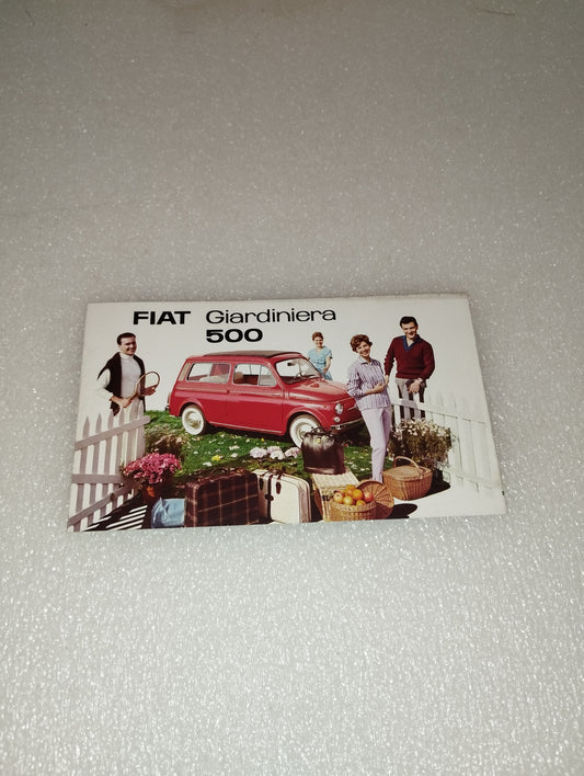 Fiat 500 Giardiniera Depliant Pieghevole Originale.