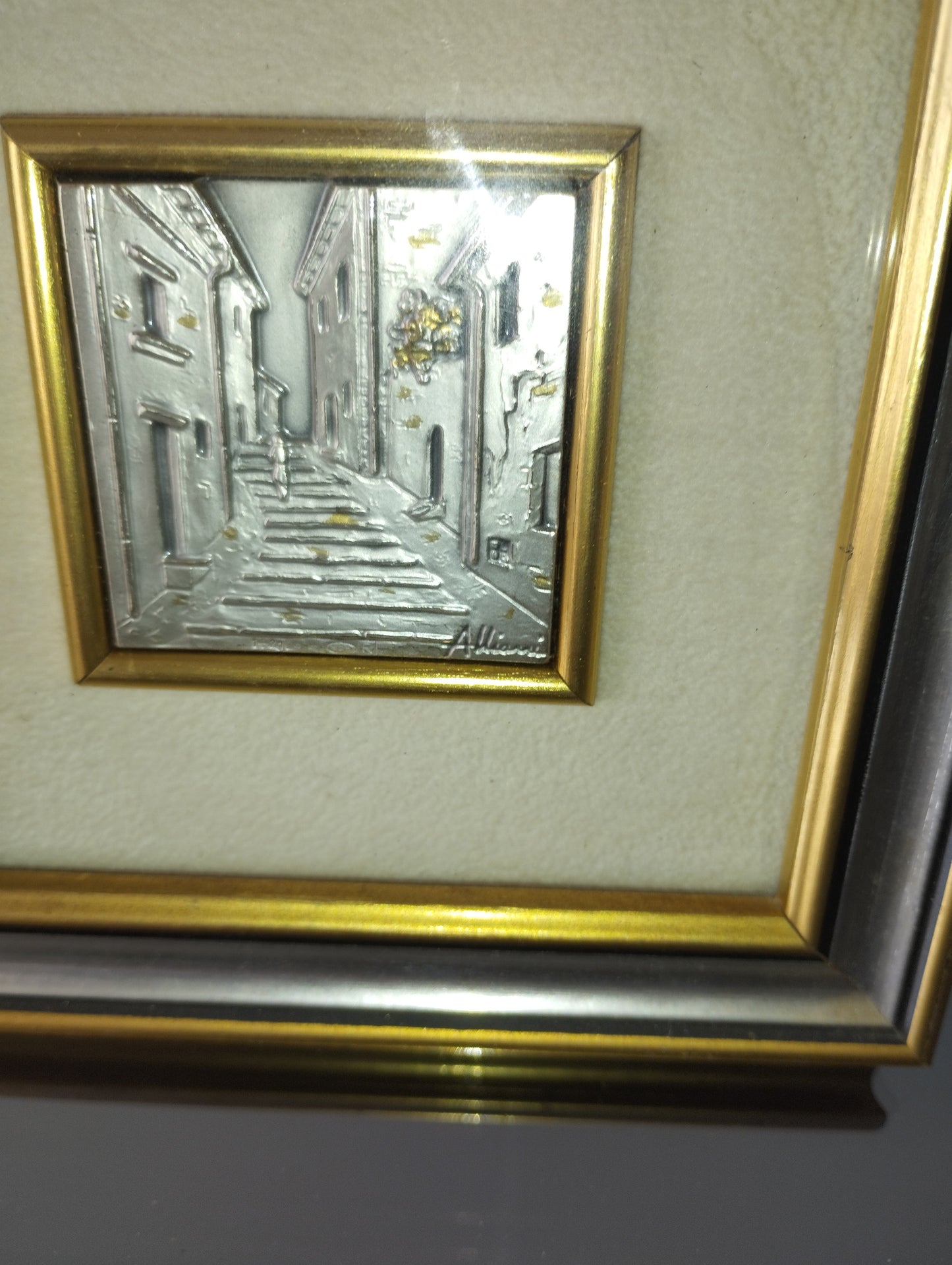 Bassorilievo Alliani In Argento 925 Con Cornice