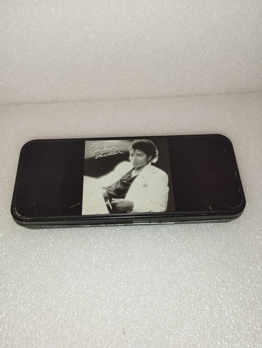 Scatola Michael Jackson Thriller In Metallo Vintage